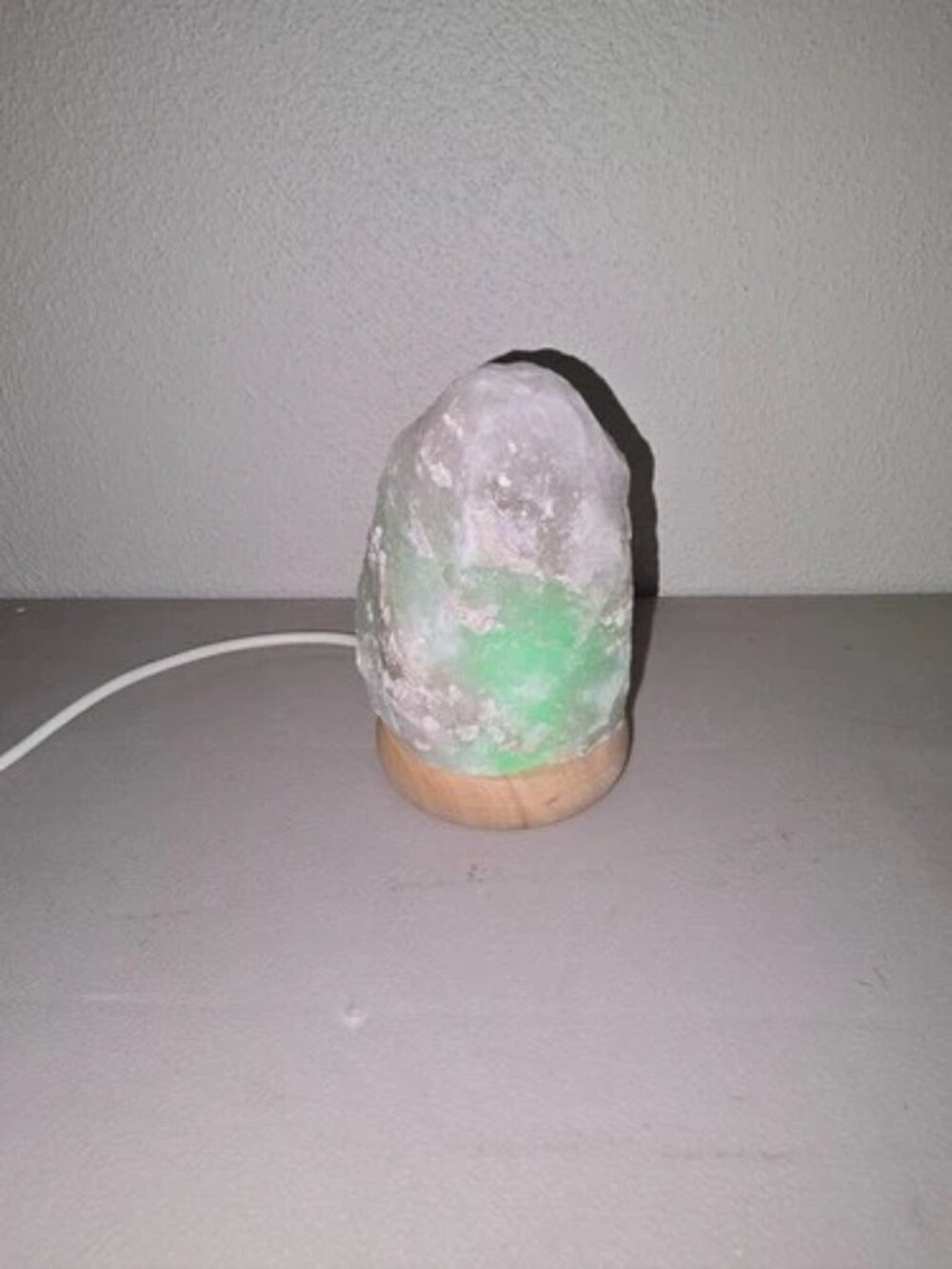 Himalayan Salt Lamp Color Changing LED Small Wooden Base Mood Light